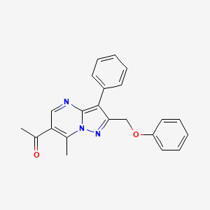 1-[7-methyl-2-(phenoxymethyl)-3-phenylpyrazolo[1,5-a]pyrimidin-6-yl]ethanone