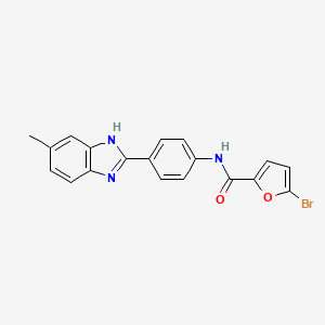 5-bromo-N-[4-(5-methyl-1H-benzimidazol-2-yl)phenyl]-2-furamide