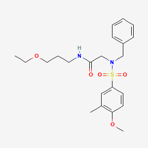 N~2~-benzyl-N~1~-(3-ethoxypropyl)-N~2~-[(4-methoxy-3-methylphenyl)sulfonyl]glycinamide