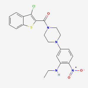 (5-{4-[(3-chloro-1-benzothien-2-yl)carbonyl]-1-piperazinyl}-2-nitrophenyl)ethylamine