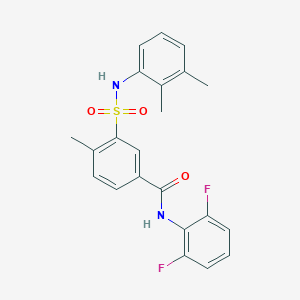 N-(2,6-difluorophenyl)-3-{[(2,3-dimethylphenyl)amino]sulfonyl}-4-methylbenzamide