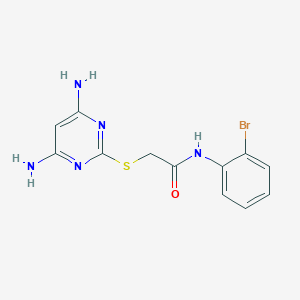 molecular formula C12H12BrN5OS B420017 N-(2-bromophenyl)-2-(4,6-diaminopyrimidin-2-yl)sulfanylacetamide 