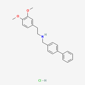 molecular formula C23H26ClNO2 B4200176 2-(3,4-dimethoxyphenyl)-N-[(4-phenylphenyl)methyl]ethanamine;hydrochloride 