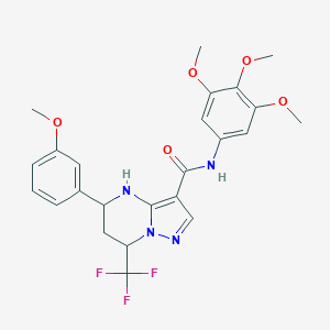 5-(3-methoxyphenyl)-7-(trifluoromethyl)-N-(3,4,5-trimethoxyphenyl)-4,5,6,7-tetrahydropyrazolo[1,5-a]pyrimidine-3-carboxamide