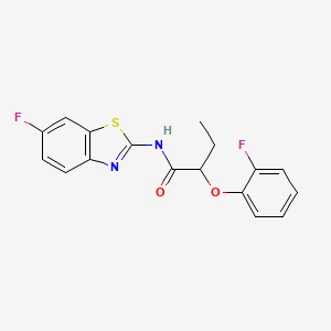 N-(6-fluoro-1,3-benzothiazol-2-yl)-2-(2-fluorophenoxy)butanamide