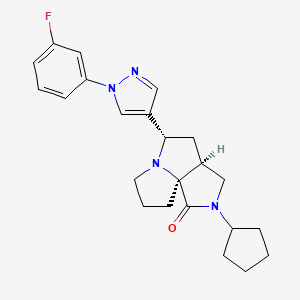 (3aS*,5S*,9aS*)-2-cyclopentyl-5-[1-(3-fluorophenyl)-1H-pyrazol-4-yl]hexahydro-7H-pyrrolo[3,4-g]pyrrolizin-1(2H)-one