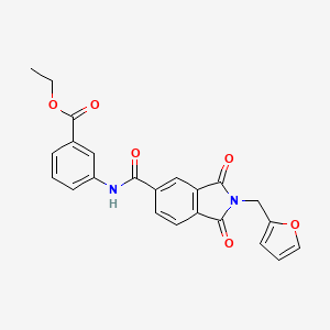 ethyl 3-({[2-(2-furylmethyl)-1,3-dioxo-2,3-dihydro-1H-isoindol-5-yl]carbonyl}amino)benzoate