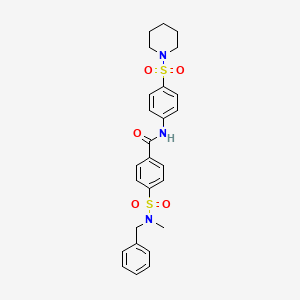 4-{[benzyl(methyl)amino]sulfonyl}-N-[4-(1-piperidinylsulfonyl)phenyl]benzamide