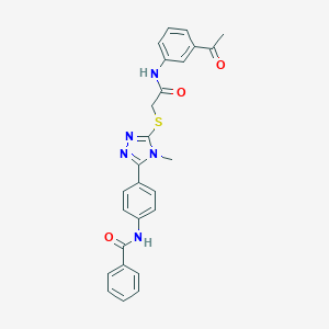 N-[4-[5-[2-(3-acetylanilino)-2-oxoethyl]sulfanyl-4-methyl-1,2,4-triazol-3-yl]phenyl]benzamide