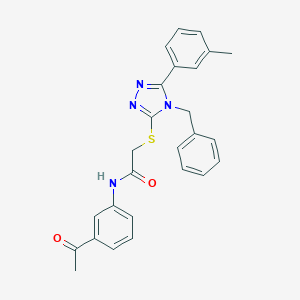 N-(3-acetylphenyl)-2-{[4-benzyl-5-(3-methylphenyl)-4H-1,2,4-triazol-3-yl]sulfanyl}acetamide