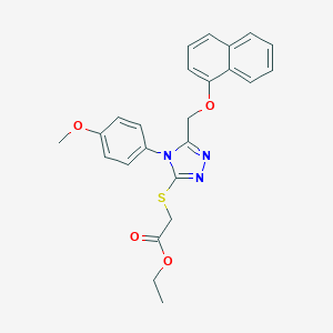 ethyl ({4-(4-methoxyphenyl)-5-[(1-naphthyloxy)methyl]-4H-1,2,4-triazol-3-yl}sulfanyl)acetate