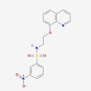 3-nitro-N-(2-quinolin-8-yloxyethyl)benzenesulfonamide