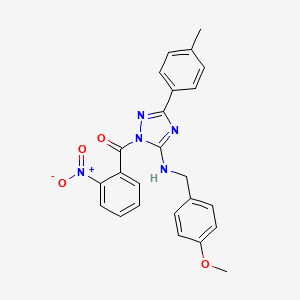 [5-[(4-Methoxyphenyl)methylamino]-3-(4-methylphenyl)-1,2,4-triazol-1-yl]-(2-nitrophenyl)methanone