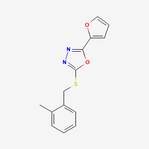 2-(2-furyl)-5-[(2-methylbenzyl)thio]-1,3,4-oxadiazole