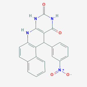 12-(3-nitrophenyl)-8,12-dihydrobenzo[f]pyrimido[4,5-b]quinoline-9,11(7H,10H)-dione