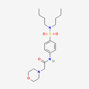 molecular formula C20H33N3O4S B4201036 N-{4-[(dibutylamino)sulfonyl]phenyl}-2-(4-morpholinyl)acetamide 