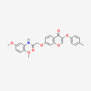 molecular formula C26H23NO7 B4201048 N-(2,5-dimethoxyphenyl)-2-{[3-(4-methylphenoxy)-4-oxo-4H-chromen-7-yl]oxy}acetamide 