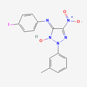 molecular formula C15H12IN5O3 B4201062 N-(4-iodophenyl)-2-(3-methylphenyl)-5-nitro-2H-1,2,3-triazol-4-amine 3-oxide 