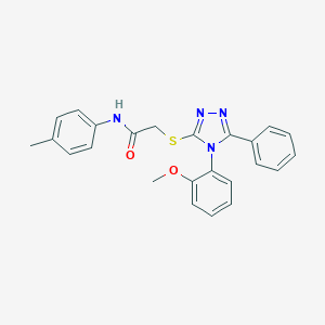 molecular formula C24H22N4O2S B420107 2-{[4-(2-methoxyphenyl)-5-phenyl-4H-1,2,4-triazol-3-yl]sulfanyl}-N-(4-methylphenyl)acetamide 