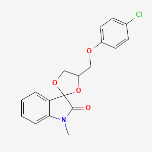 4-[(4-chlorophenoxy)methyl]-1'-methylspiro[1,3-dioxolane-2,3'-indol]-2'(1'H)-one