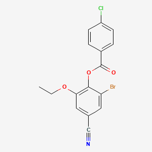 (2-Bromo-4-cyano-6-ethoxyphenyl) 4-chlorobenzoate