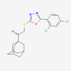 1-(1-ADAMANTYL)-2-{[5-(2,4-DICHLOROPHENYL)-1,3,4-OXADIAZOL-2-YL]SULFANYL}-1-ETHANONE