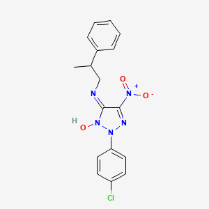 2-(4-Chlorophenyl)-4-nitro-5-[(2-phenylpropyl)amino]-2H-1,2,3-triazol-1-ium-1-olate