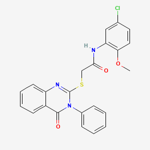 N-(5-chloro-2-methoxyphenyl)-2-[(4-oxo-3-phenyl-3,4-dihydro-2-quinazolinyl)thio]acetamide