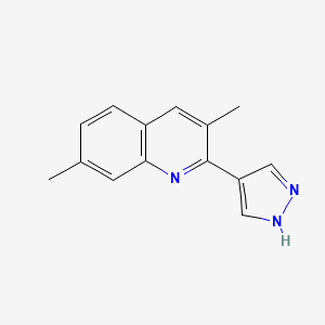 3,7-dimethyl-2-(1H-pyrazol-4-yl)quinoline