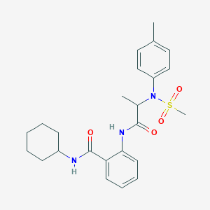 N-cyclohexyl-2-{[N-(4-methylphenyl)-N-(methylsulfonyl)alanyl]amino}benzamide