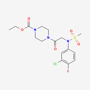 ethyl 4-[2-(3-chloro-4-fluoro-N-methylsulfonylanilino)acetyl]piperazine-1-carboxylate