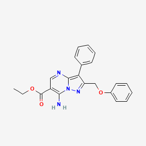 ethyl 7-amino-2-(phenoxymethyl)-3-phenylpyrazolo[1,5-a]pyrimidine-6-carboxylate