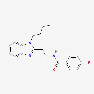 N-[2-(1-BUTYL-1H-1,3-BENZODIAZOL-2-YL)ETHYL]-4-FLUOROBENZAMIDE