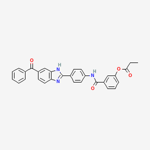 3-({[4-(5-benzoyl-1H-benzimidazol-2-yl)phenyl]amino}carbonyl)phenyl propionate