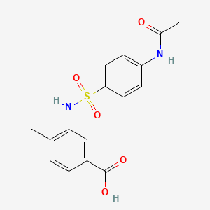 3-({[4-(acetylamino)phenyl]sulfonyl}amino)-4-methylbenzoic acid