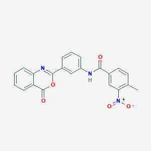 4-methyl-3-nitro-N-[3-(4-oxo-4H-3,1-benzoxazin-2-yl)phenyl]benzamide