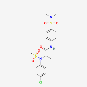 N~2~-(4-chlorophenyl)-N~1~-{4-[(diethylamino)sulfonyl]phenyl}-N~2~-(methylsulfonyl)alaninamide