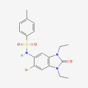 N-(6-bromo-1,3-diethyl-2-oxo-2,3-dihydro-1H-benzimidazol-5-yl)-4-methylbenzenesulfonamide