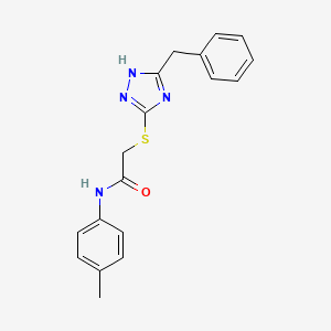 molecular formula C18H18N4OS B4201284 2-[(5-benzyl-4H-1,2,4-triazol-3-yl)thio]-N-(4-methylphenyl)acetamide 