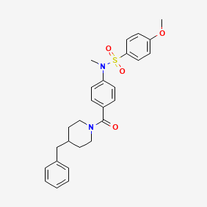 N-{4-[(4-benzyl-1-piperidinyl)carbonyl]phenyl}-4-methoxy-N-methylbenzenesulfonamide