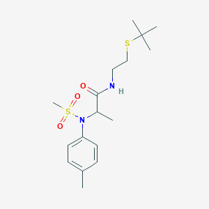 N~1~-[2-(tert-butylthio)ethyl]-N~2~-(4-methylphenyl)-N~2~-(methylsulfonyl)alaninamide