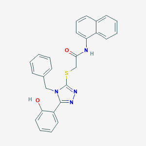 2-{[4-benzyl-5-(2-hydroxyphenyl)-4H-1,2,4-triazol-3-yl]sulfanyl}-N-(1-naphthyl)acetamide