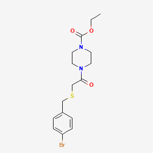 ethyl 4-{[(4-bromobenzyl)thio]acetyl}-1-piperazinecarboxylate