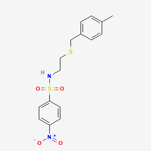 N-{2-[(4-methylbenzyl)thio]ethyl}-4-nitrobenzenesulfonamide