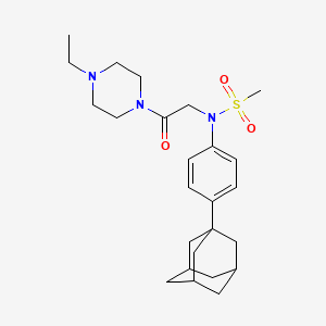 N-[4-(1-adamantyl)phenyl]-N-[2-(4-ethyl-1-piperazinyl)-2-oxoethyl]methanesulfonamide