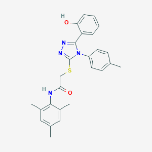 2-{[5-(2-hydroxyphenyl)-4-(4-methylphenyl)-4H-1,2,4-triazol-3-yl]sulfanyl}-N-mesitylacetamide