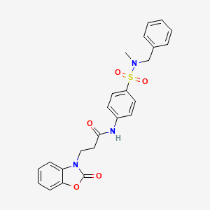 N-{4-[BENZYL(METHYL)SULFAMOYL]PHENYL}-3-(2-OXO-2,3-DIHYDRO-1,3-BENZOXAZOL-3-YL)PROPANAMIDE