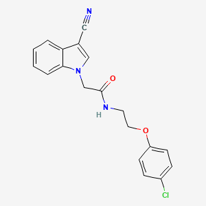 N-[2-(4-chlorophenoxy)ethyl]-2-(3-cyano-1H-indol-1-yl)acetamide