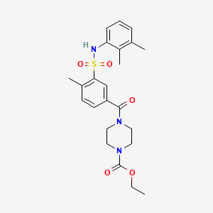 ethyl 4-(3-{[(2,3-dimethylphenyl)amino]sulfonyl}-4-methylbenzoyl)-1-piperazinecarboxylate