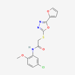 N-(5-chloro-2-methoxyphenyl)-2-{[5-(2-furyl)-1,3,4-oxadiazol-2-yl]thio}acetamide